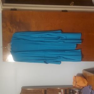 Long blue cardigan